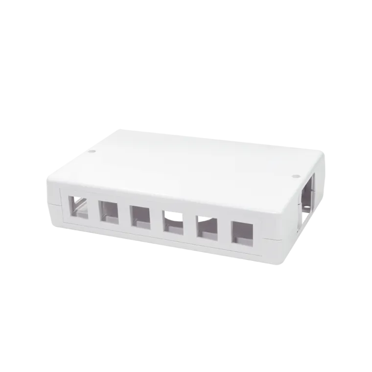 Leergehäuse für 6 oder 12 Keystone Module, Aufputz, Weiß