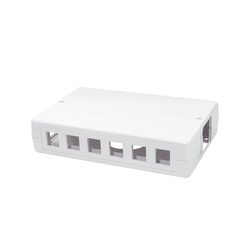 Leergehäuse für 6 oder 12 Keystone Module, Aufputz, Weiß