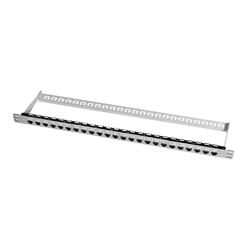 19" Patchpanel für 24 Keystone Module, 0,5 HE, unbestückt, Grau
