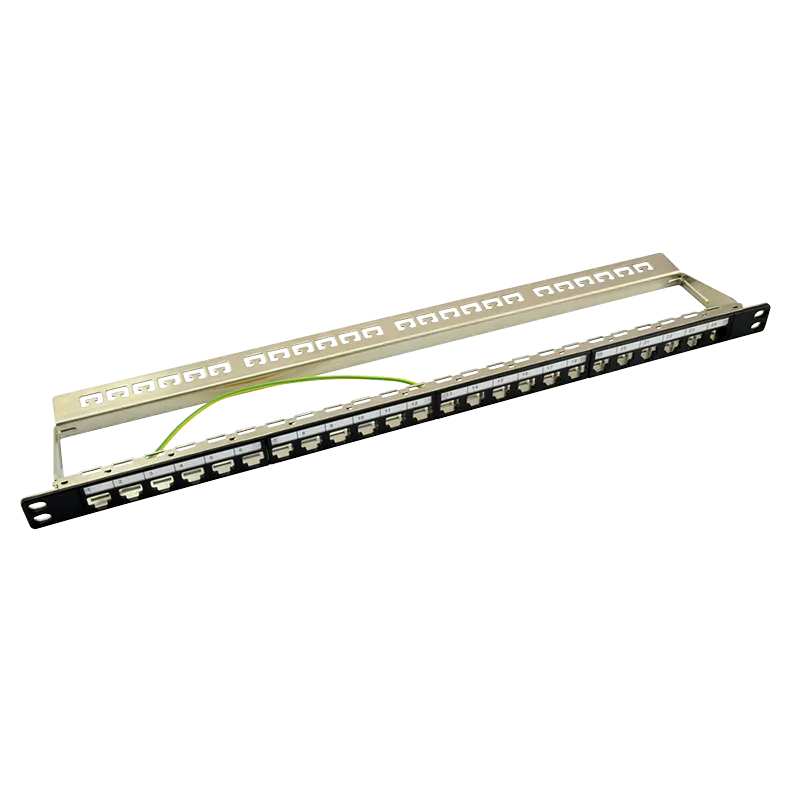 19" Patchpanel für 24 Keystone Module, 0,5 HE, unbestückt, Schwarz