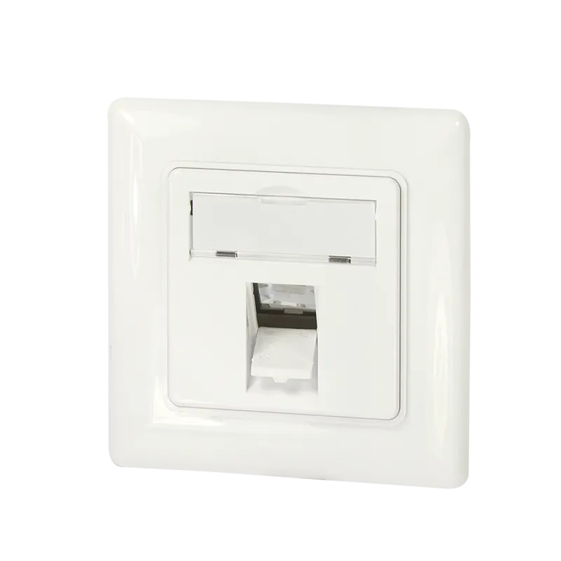 Unterputzdose für 1 Keystone-Modul, 45° Schrägauslass, designkompatibel, reinweiß