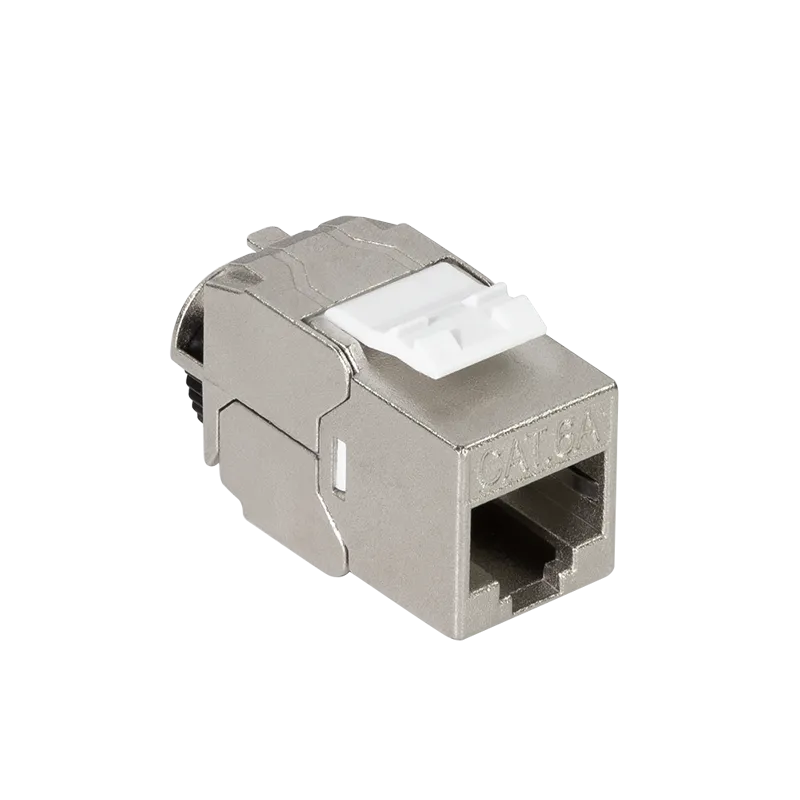 Cat.6A Keystone Buchse STP 22-26 AWG, 24er Pack, kabelbinderfrei