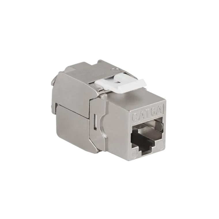 Cat.6A Keystone Buchse STP 22–26 AWG, werkzeuglos, 16,4 mm breit