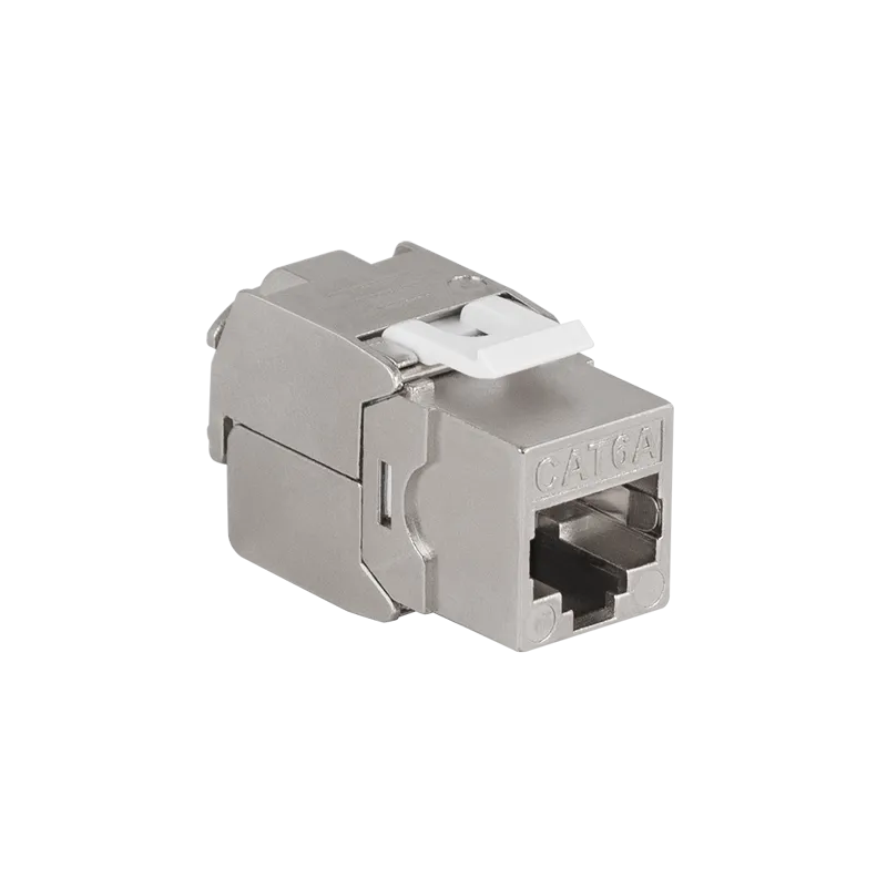 Cat.6A Keystone Buchse STP 22–26 AWG, werkzeuglos, 16,4 mm breit