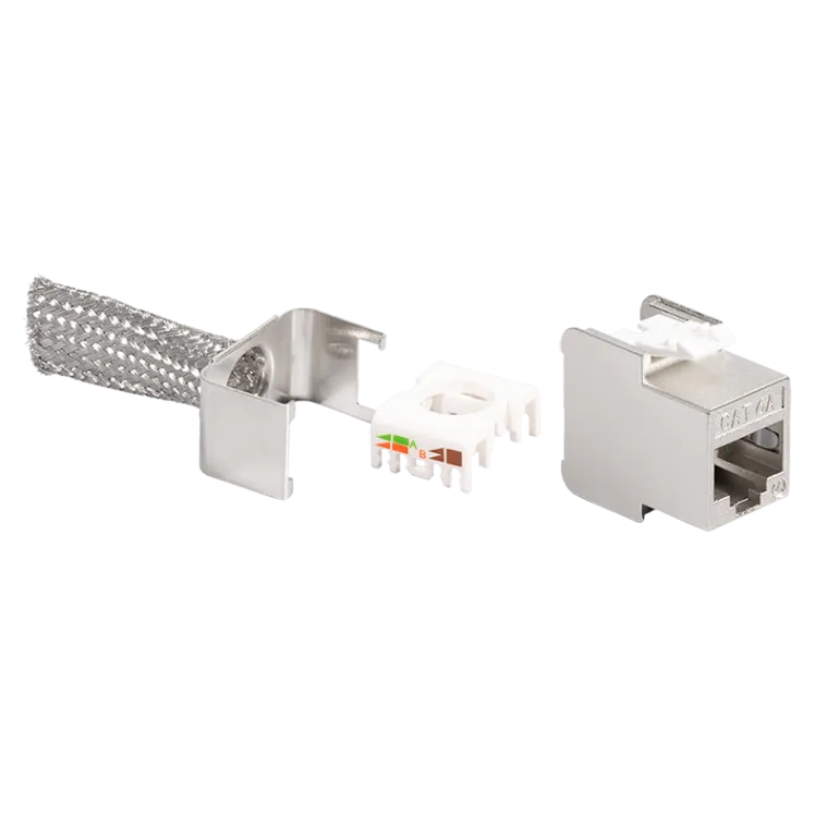 Cat.6A Keystone Buchse STP 22-26 AWG, 24er Pack, extra kleine Bauform