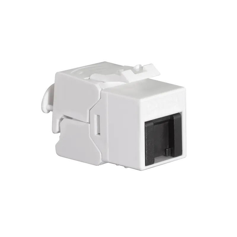 Cat.6A Keystone Buchse UTP 22–26 AWG, werkzeuglos, mit Staubschutzkappe