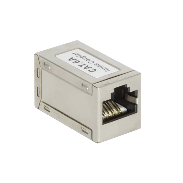 RJ45 Mini Patchkabelverbinder, Cat.6A, geschirmt, Metallgehäuse