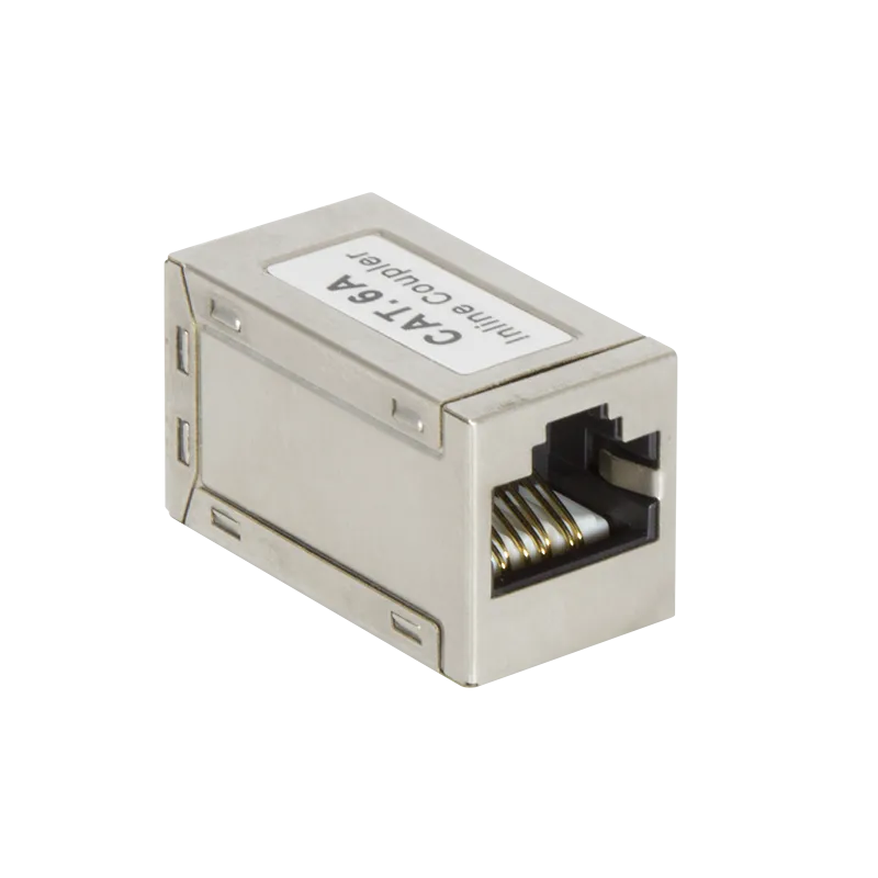 RJ45 Mini Patchkabelverbinder, Cat.6A, geschirmt, Metallgehäuse