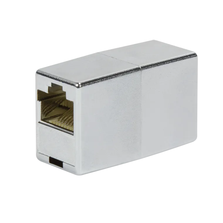 RJ45 Mini Patchkabelverbinder, 5e, geschirmt, Kunststoffgehäuse