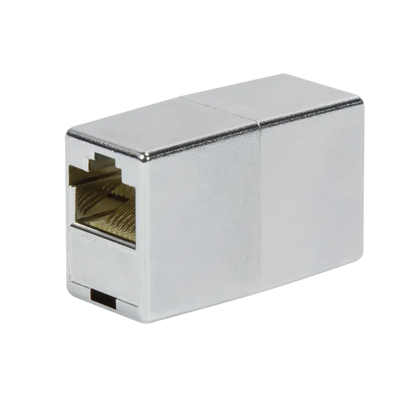 RJ45 Mini Patchkabelverbinder, 5e, geschirmt, Kunststoffgehäuse