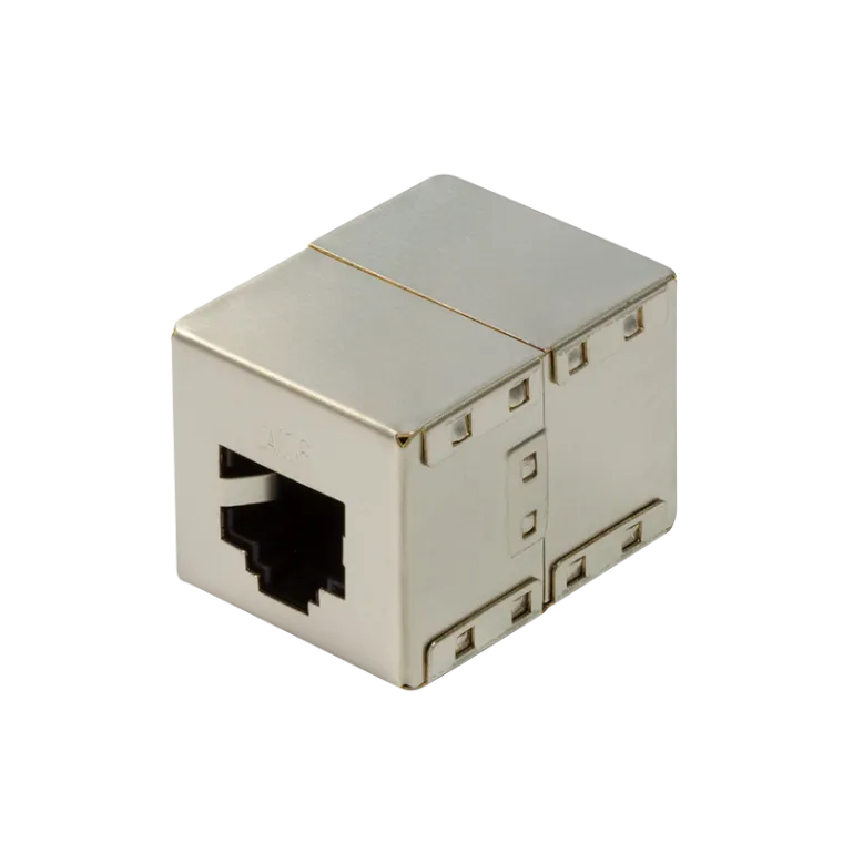 RJ45 Patchkabelverbinder, Cat.6, geschirmt, Metallgehäuse