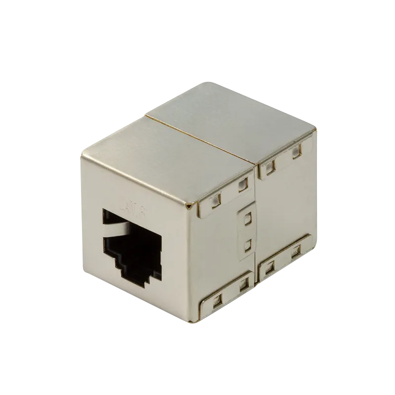 RJ45 Patchkabelverbinder, Cat.6, geschirmt, Metallgehäuse