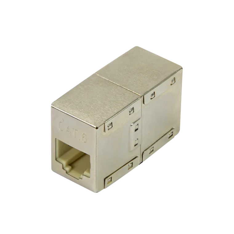 RJ45 Mini Patchkabelverbinder, Cat.6, geschirmt, Metallgehäuse