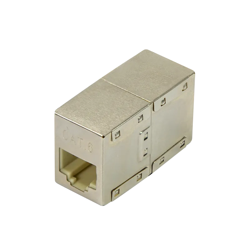 RJ45 Mini Patchkabelverbinder, Cat.6, geschirmt, Metallgehäuse
