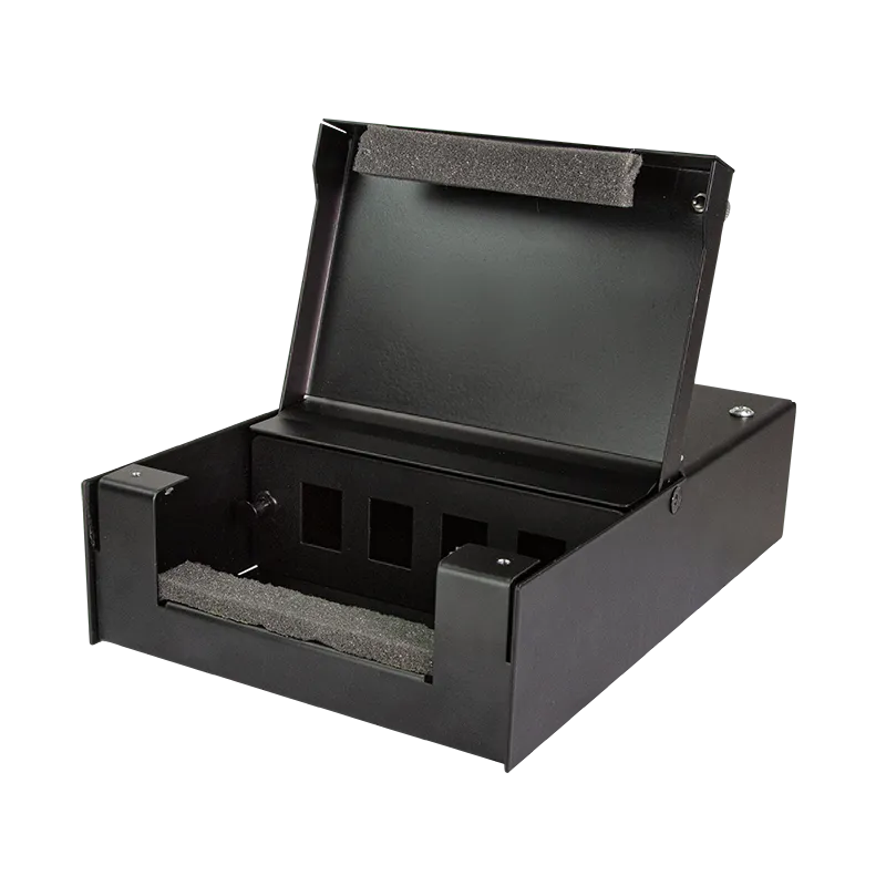 Konsolidierungspunkt-Gehäuse 4-Port, Schwarz