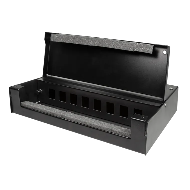 Konsolidierungspunkt-Gehäuse 8/12-Port, Schwarz