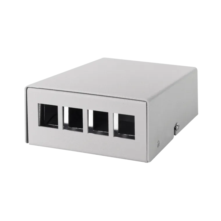 Konsolidierungspunkt-Gehäuse 4-Port, Tisch/Wand/Hutschiene
