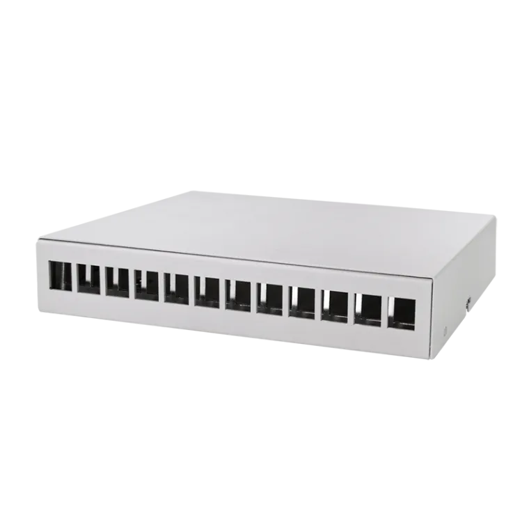 Konsolidierungspunkt-Gehäuse 12-Port, Tisch/Wand/Hutschiene