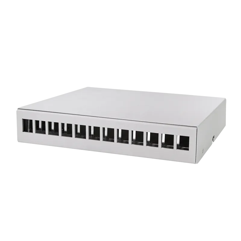 Konsolidierungspunkt-Gehäuse 12-Port, Tisch/Wand/Hutschiene