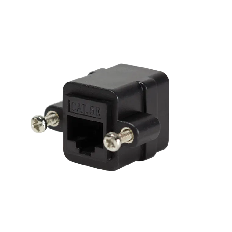 Cat.5e RJ45 Kupplung mit Montageflansch, 2 x RJ45 Buchse