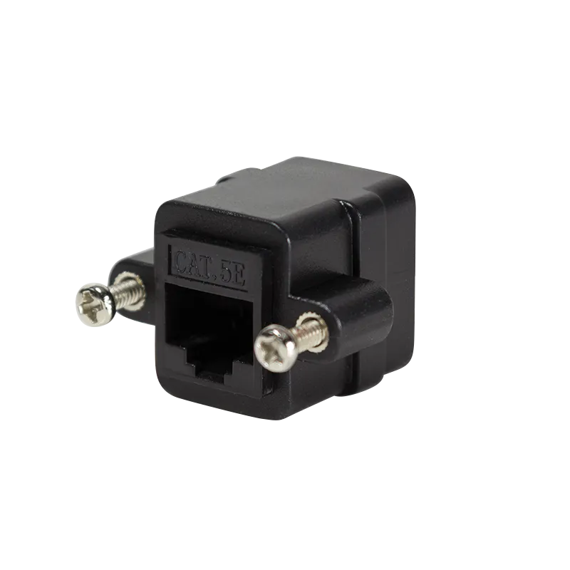 Cat.5e RJ45 Kupplung mit Montageflansch, 2 x RJ45 Buchse