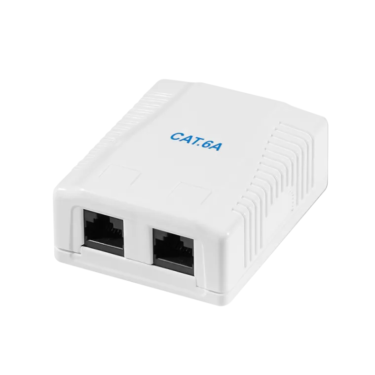 Cat.6A Anschlussdose 2 x RJ45, ungeschirmt
