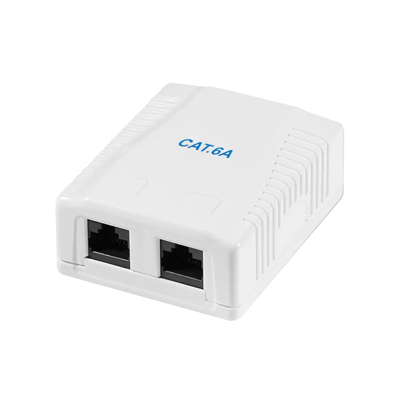 Cat.6A Anschlussdose 2 x RJ45, ungeschirmt