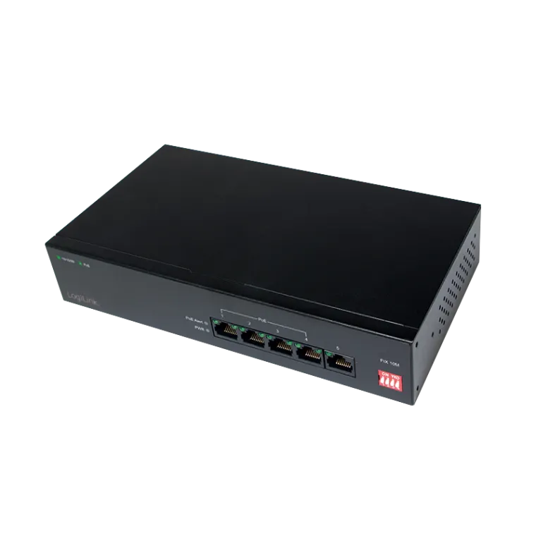 Power over Ethernet (PoE) Switch, 10/100 Mbit/s, 5-port