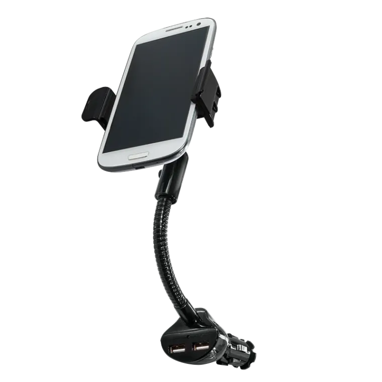 Smartphone Kfz-Halterung, 2x USB-A, 15,5W