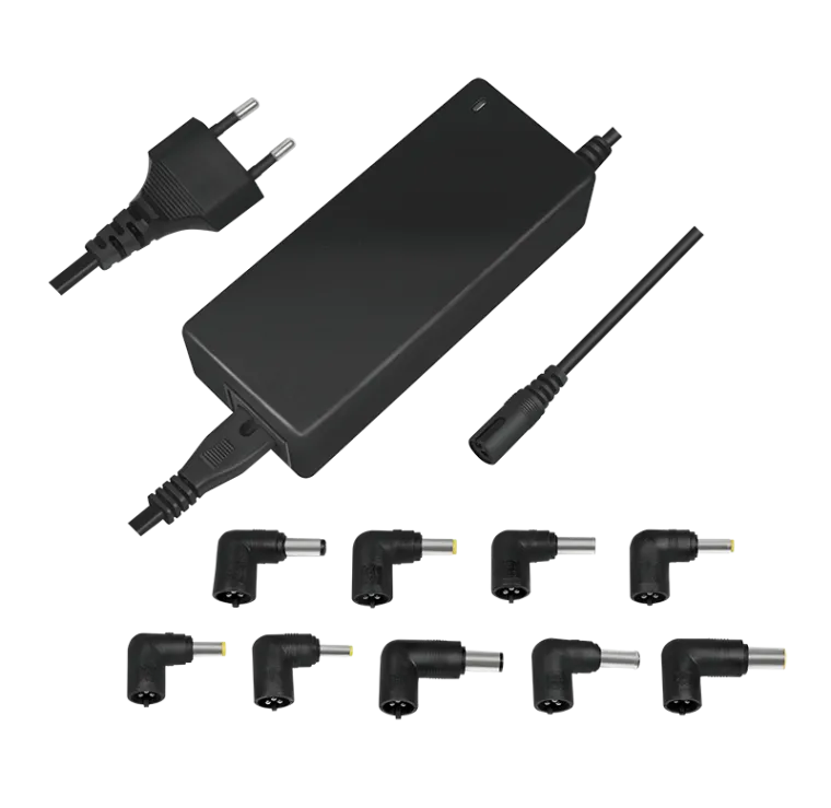 Laptop-Universalnetzteil, 90 W , inkl. 9 Adaptern, schwarz