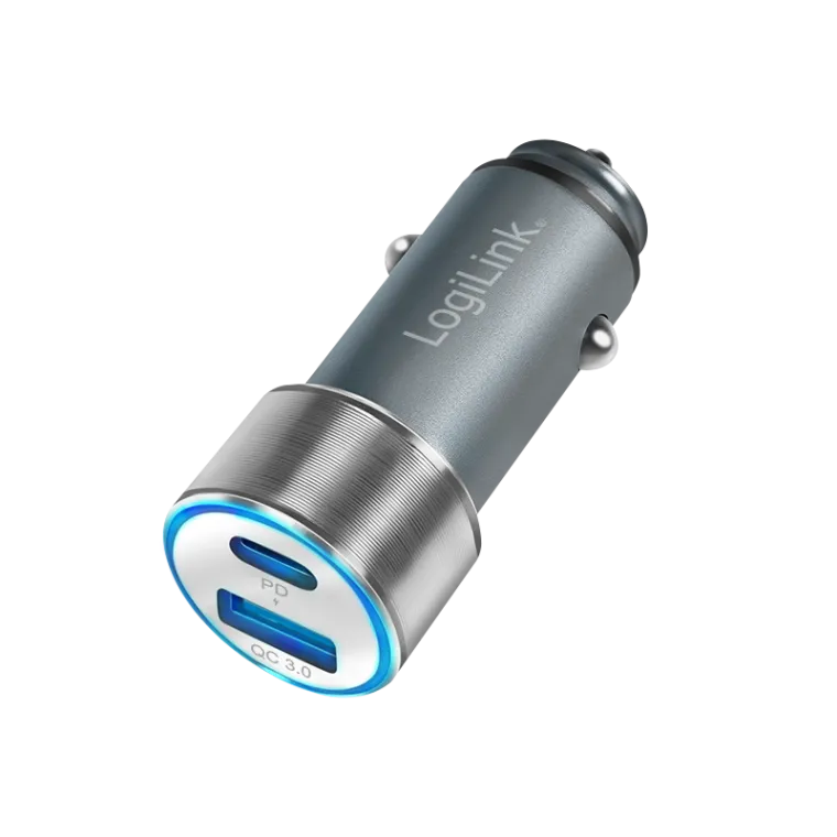 USB-Kfz-Ladeadapter, 1x USB-C PD, 1x USB-A QC, 36 W