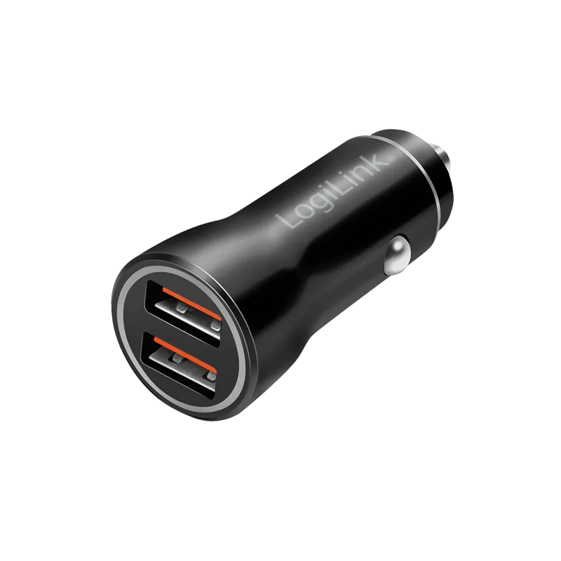 USB-Kfz-Netzteil, 2x USB-A, 10,5 W, schwarz
