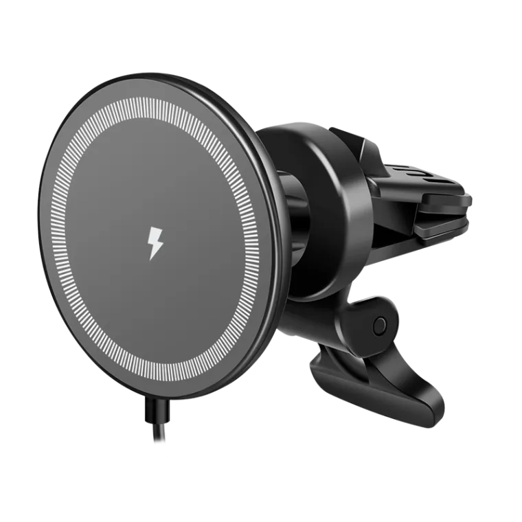Magnetische Kfz-Smartphonehalterung, max. 0,5 kg, 15 W Ladefunktion, Lüftungsschlitz, rund