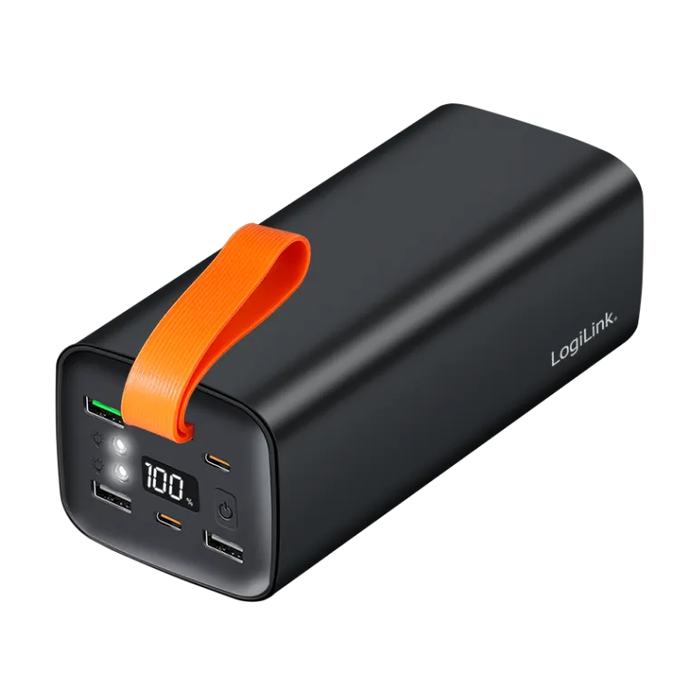 Powerbank 50.000 mAh, QC 3.0 & PD 3.0 100 W, schwarz