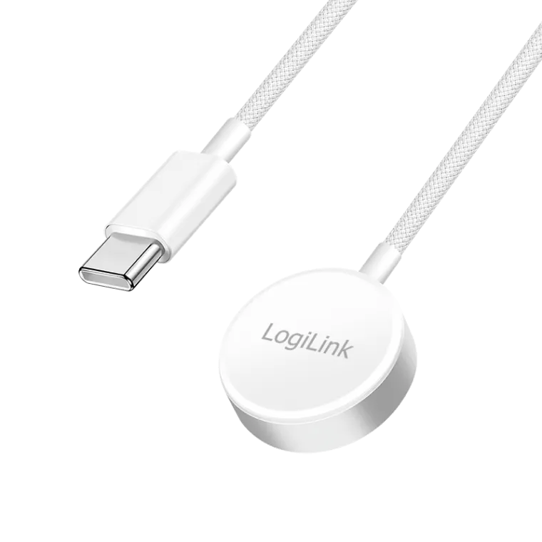Smartwatch-Ladekabel, Induktionsladen, Apple Watch 0–10/SE-Serie/Ultra 1/2/3, 1 m, weiß