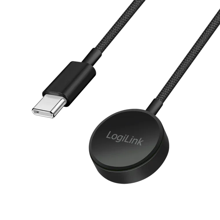 Smartwatch-Ladekabel, Induktionsladen, Galaxy Watch 3–8/Active 1/2/Ultra, 1 m, schwarz