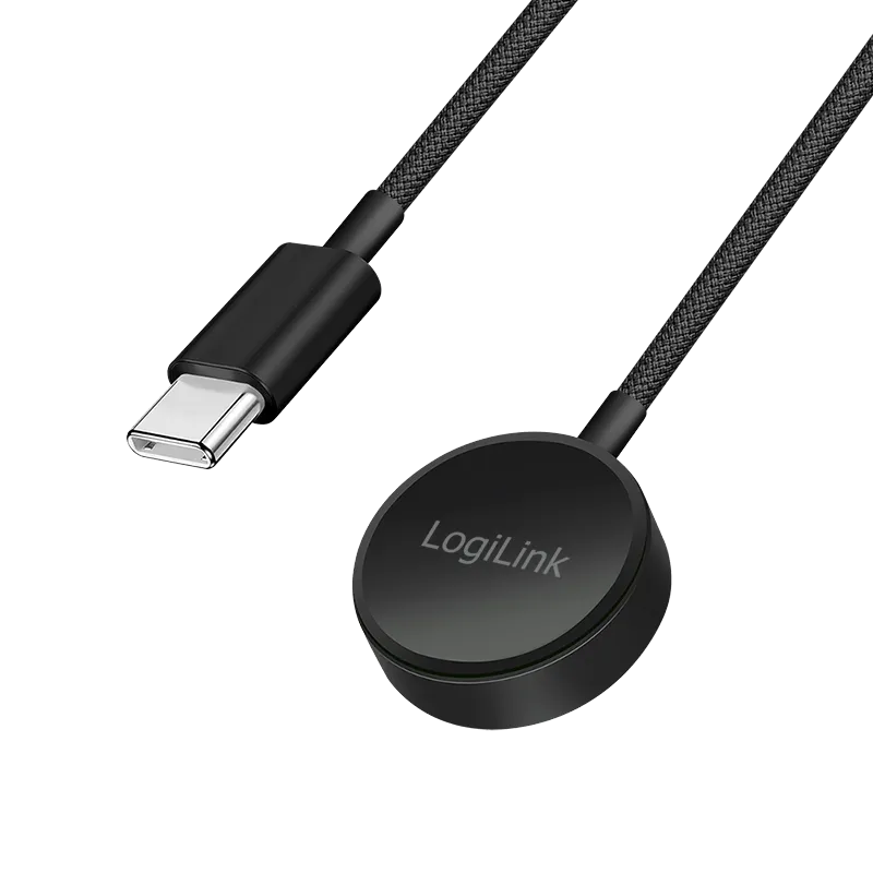 Smartwatch-Ladekabel, Induktionsladen, Galaxy Watch 3–8/Active 1/2/Ultra, 1 m, schwarz