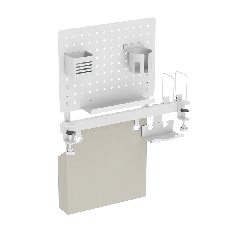Lochplatten-Büroschienenorganizer/Kombination, 55,7×17,2×74,5 cm, bis 26 kg, Weiß