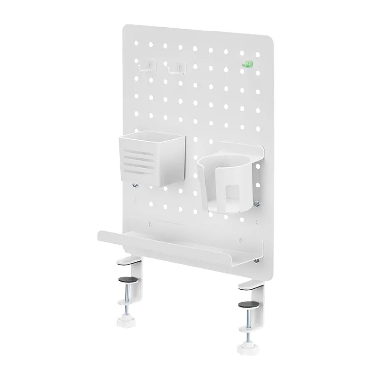 Lochplatten-Organizer/Kombination, Klemmmontage, 42 x 47,7 x 9,9 cm, bis 5 kg, Weiß