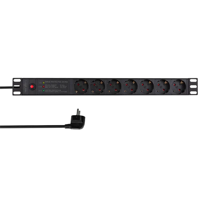 PDU 7-fach mit Netzfilter und Überlastschutz, rackmontierbar