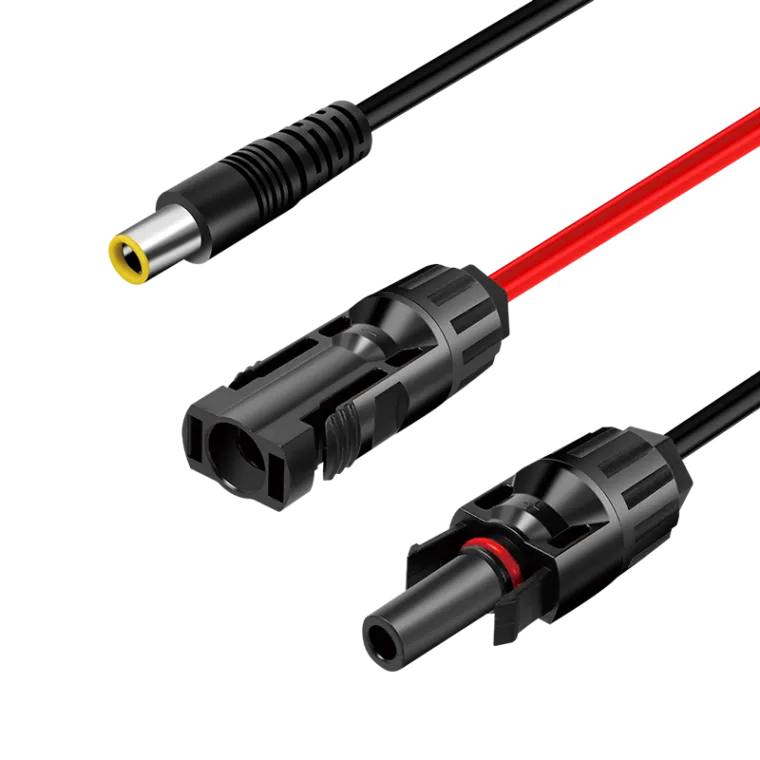 Solar Adapterkabel, DC7909/M zu 2x PVC/MF, CU, schwarz/rot, 0,24 m