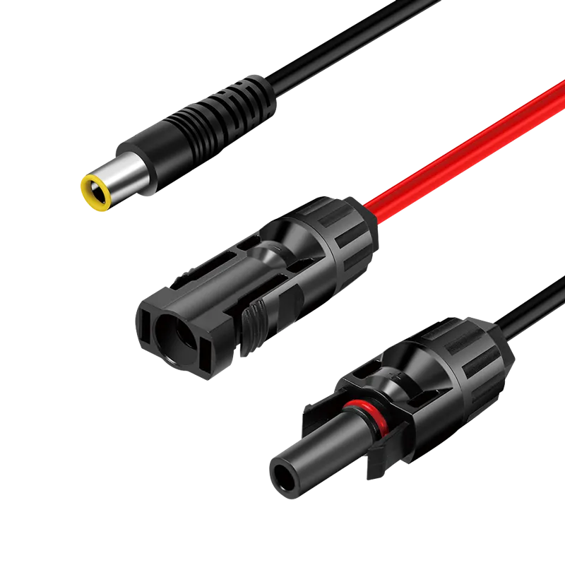 Solar Adapterkabel, DC7909/M zu 2x PVC/MF, CU, schwarz/rot, 0,24 m