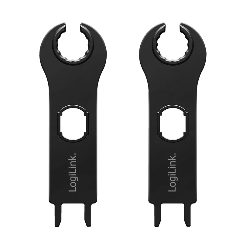 Montageschlüsselsatz, für PVC-Solarkabelstecker, 2 Stück, Kunststoff, schwarz
