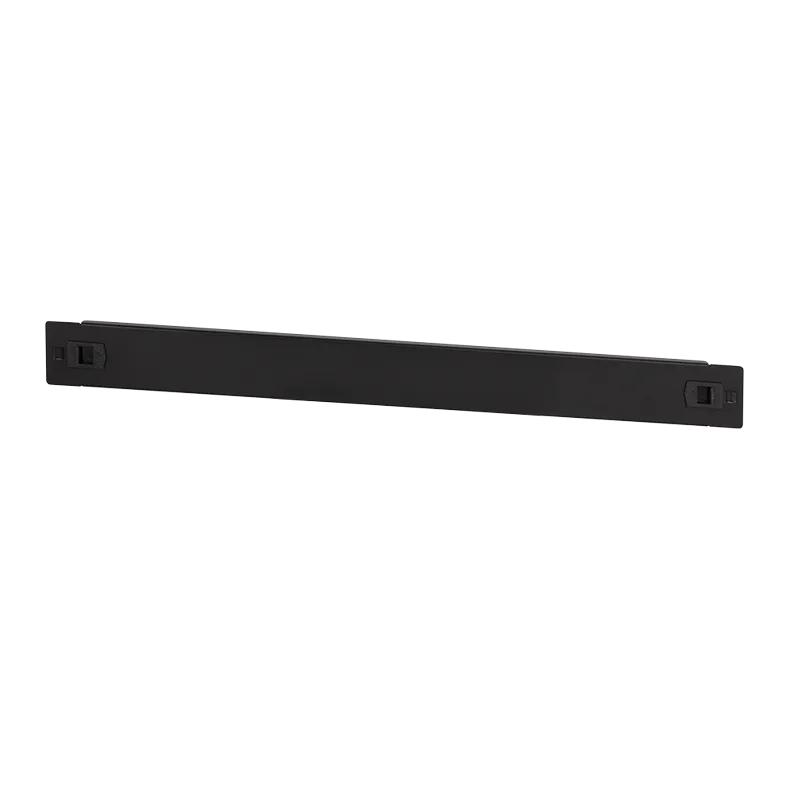 19" Blindpanel, werkzeugfreie Einrastmontage, 1 HE, Schwarz