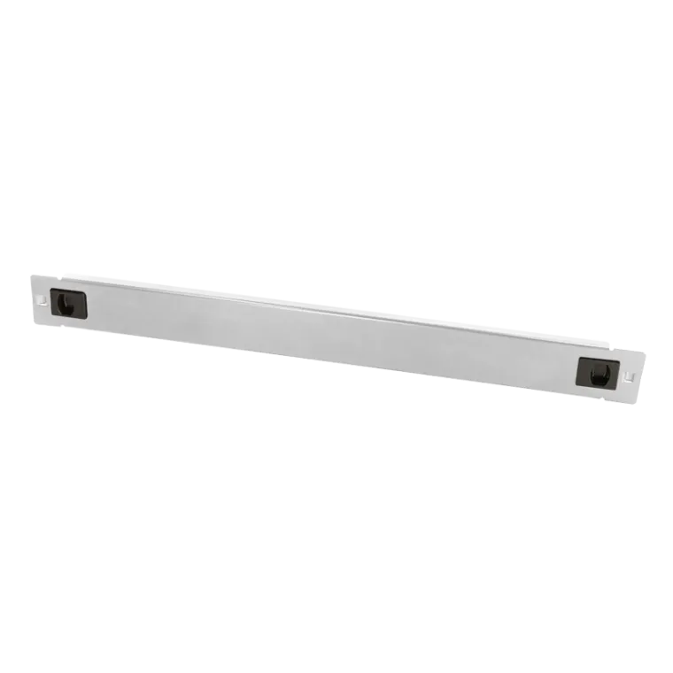 19" Blindpanel, werkzeugfreie Einrastmontage, 1 HE, Grau