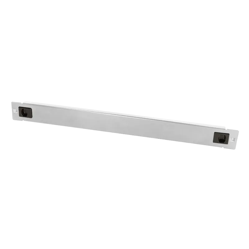 19" Blindpanel, werkzeugfreie Einrastmontage, 1 HE, Grau