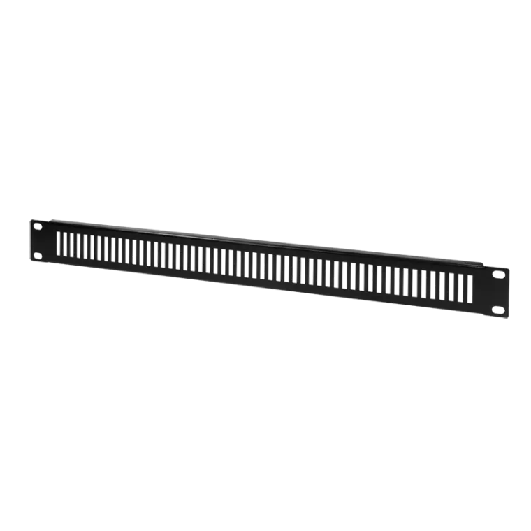 19" Perforiertes Blindpanel 1HE, Schwarz