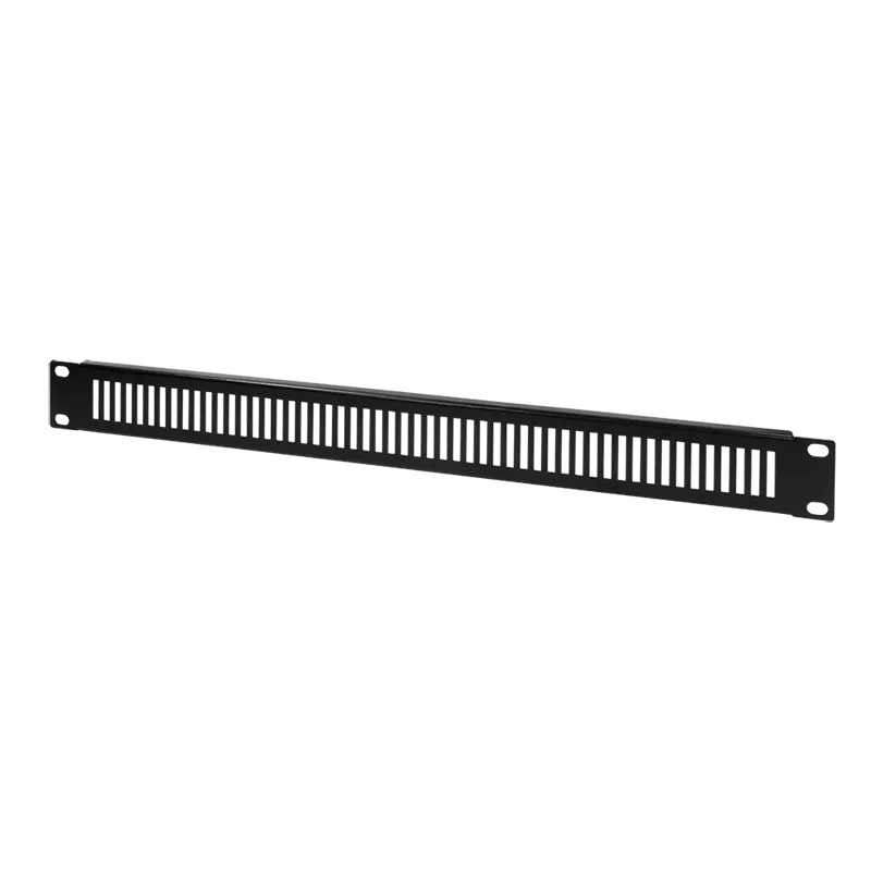 19" Perforiertes Blindpanel 1HE, Schwarz