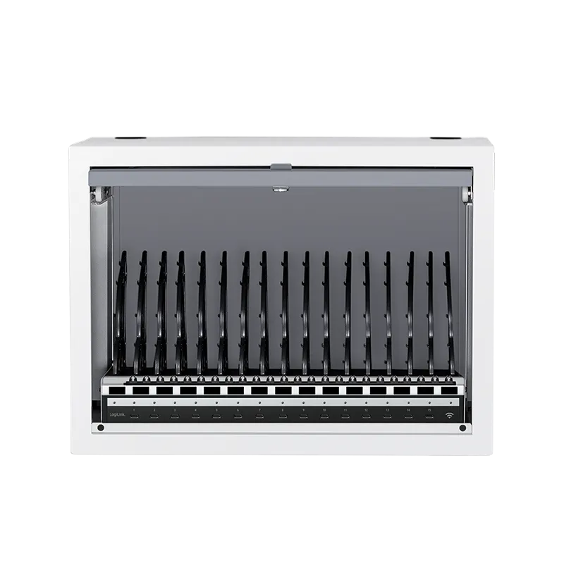 USB-C Mehrfachladestation, 15-Port, PD, smart, grau
