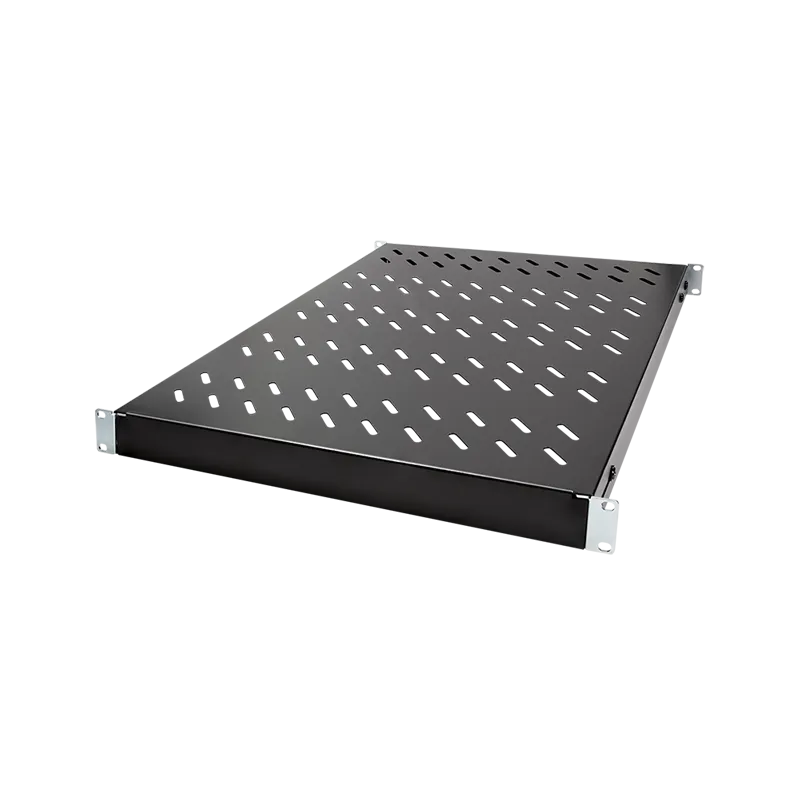 Verstellbarer Fachboden für 19"-Schränke mit 800 mm Tiefe, Schwarz